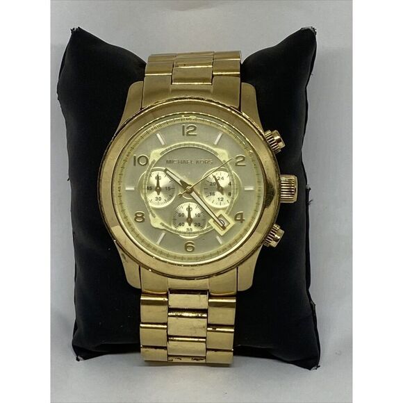 Michael Kors Runway MK8077 Women Stainless Steel Analog Dial Quartz Watch JK450 - Picture 1 of 12